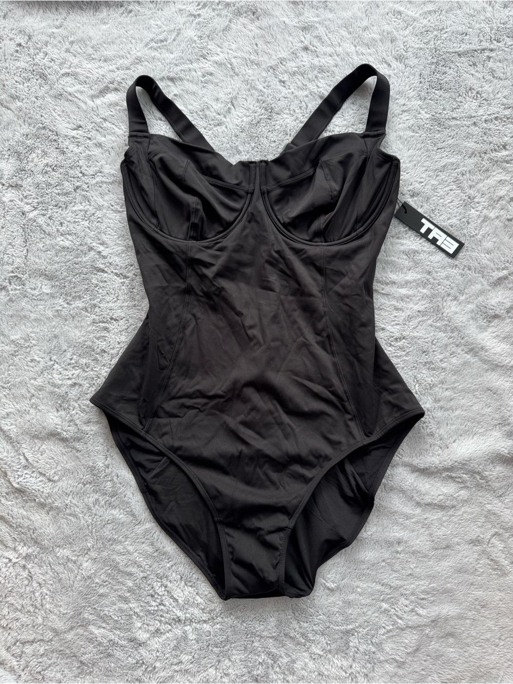 TA3 Lifty Snatched Waist Corset Swimsuit Black 2X Regular Long